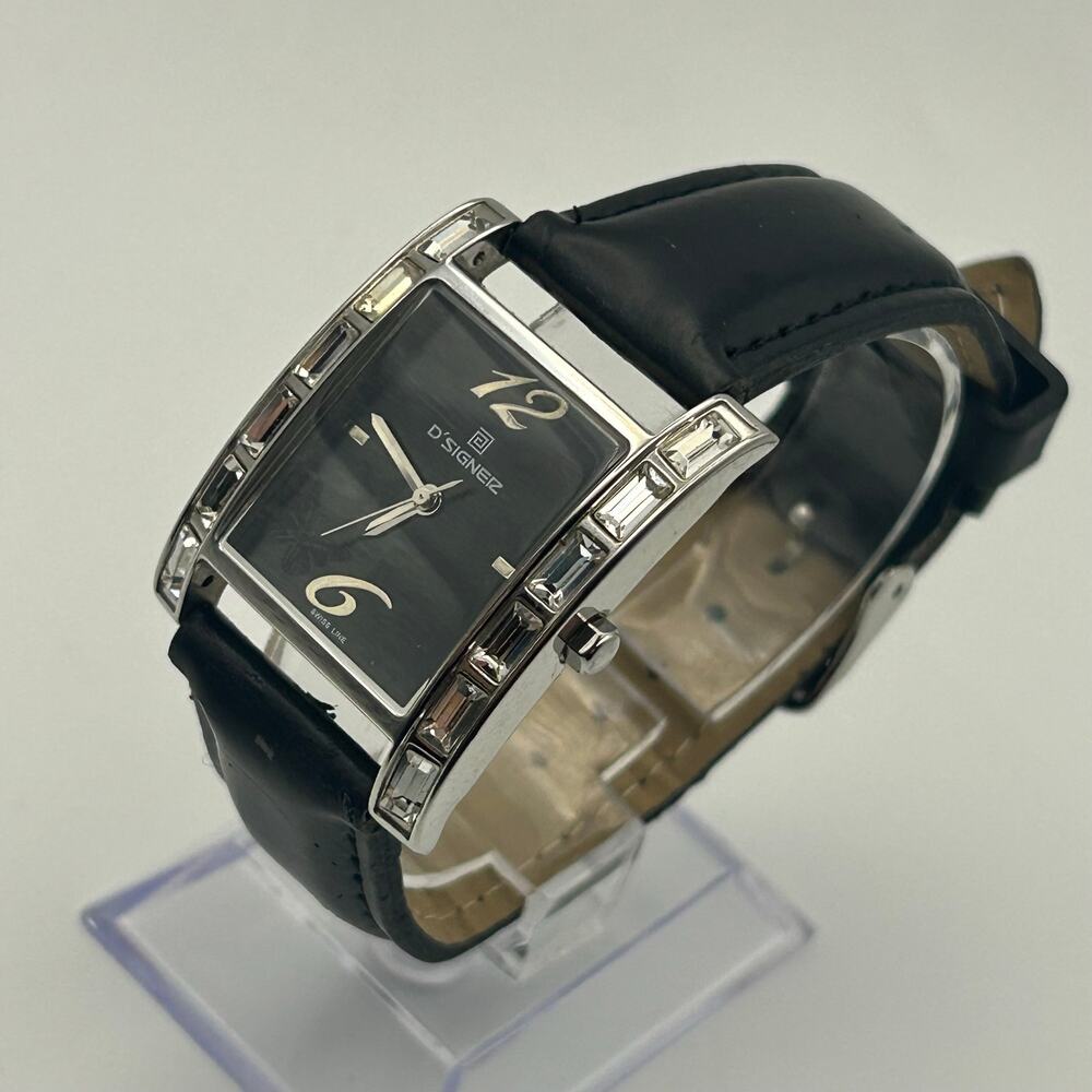 D'signer 469GL Black Butterfly Print Dial Women’s Watch Working New Battery